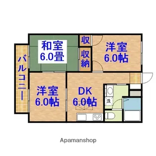 クローバーハウス【1階】の間取り