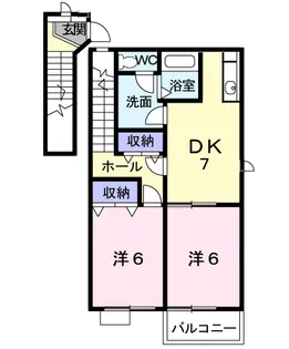 グリーンコートB【2階】の間取り