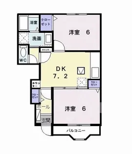 グレース ヴィラ【1階】の間取り