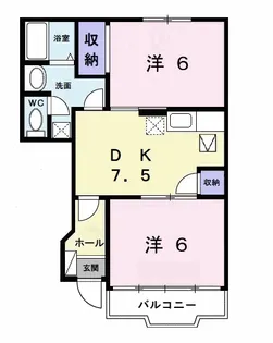 レジデンス鶴見B【1階】の間取り