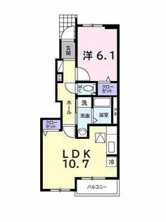 ヴァンクール・アビテ【1階】の間取り