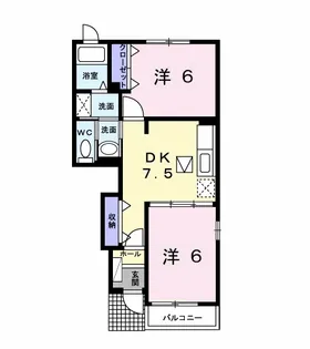 メゾンラルジュ B【1階】の間取り