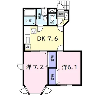 キングパレス Ⅱ【1階】の間取り
