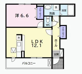 カーサ・グラード【1階】の間取り