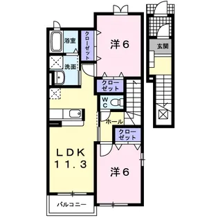 アメニティーⅠ【2階】の間取り