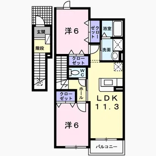 ファミールⅢ【2階】の間取り