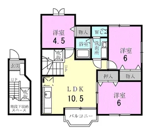 グレースコート6【2階】の間取り
