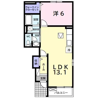ジュネス ド アイサ【1階】の間取り