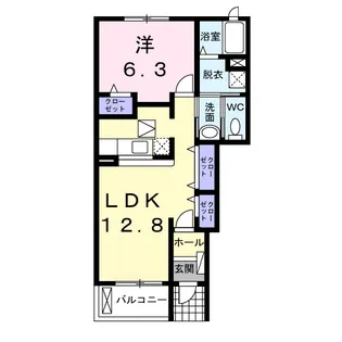 サンウエスト【1階】の間取り