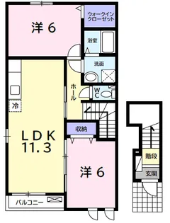 エアリーズ シエロ B【2階】の間取り