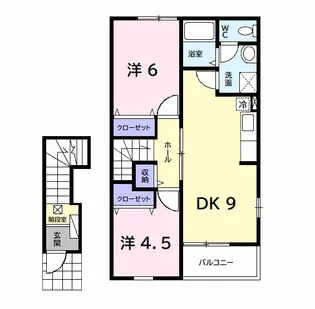 プラムフィールドD【2階】の間取り