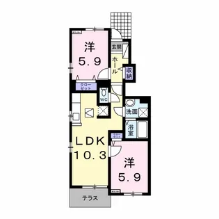 フォルトゥーナA【1階】の間取り