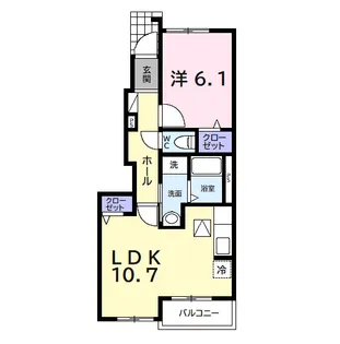 サニーレジデンスB【1階】の間取り