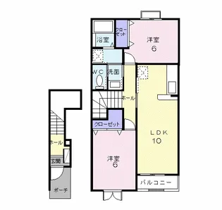 アブニールⅩⅣ【2階】の間取り