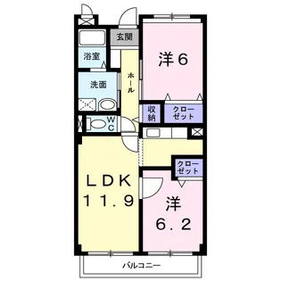 サンライズⅢ【2階】の間取り