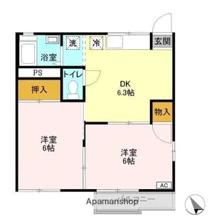 ライフコーポ東金A【201号室】の間取り