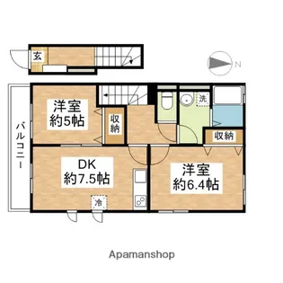 カシオペアEAST【203号室】の間取り