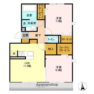 クレールコート【2階】の間取り