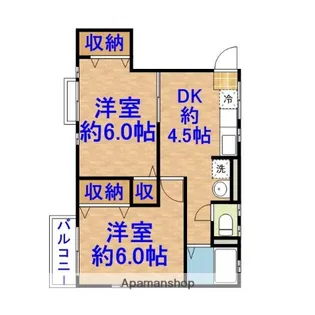 シティハイムヴィエント【2階】の間取り