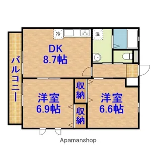 クレール【1階】の間取り