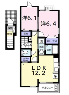 フォルトゥーナC【2階】の間取り