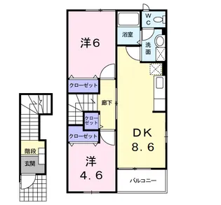 シャルマンD【2階】の間取り