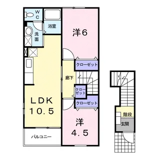 ティーフベルクA【2階】の間取り