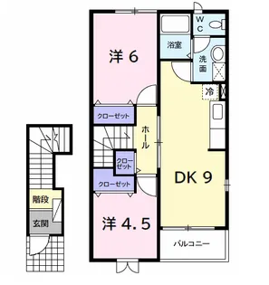 ティーフベルクA【2階】の間取り