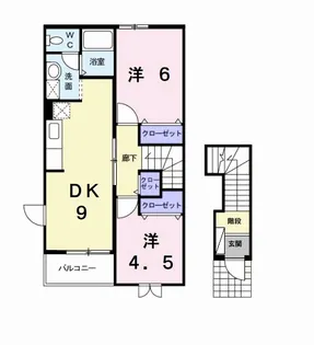 アヴニールⅥ【2階】の間取り