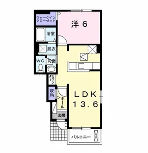 ベルプロムナードⅣ【1階】の間取り