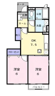 カーサ・フェリーチェB【1階】の間取り