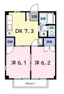 グリーンヒルズ【2階】の間取り