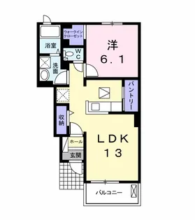 サンヴェール大芝B【1階】の間取り