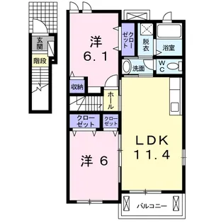 エクセル Ⅲ【2階】の間取り