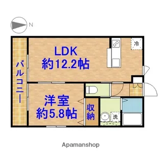 カシオペアANNEX【201号室】の間取り