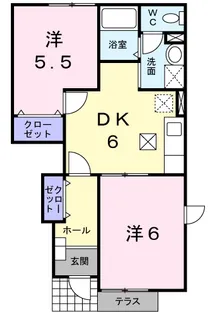 ヒルサイド・テラス【1階】の間取り