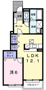 ポピュレール B【1階】の間取り