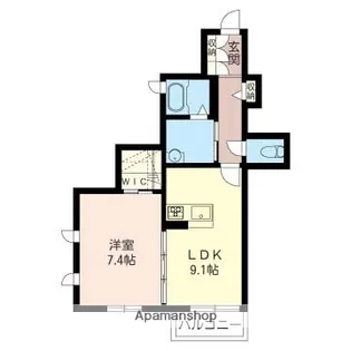 ルミエール【102号室】の間取り