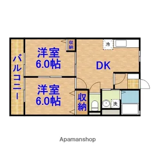 モルトフィオーレ2番館【1階】の間取り