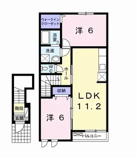 カーサ ムーンダスト【2階】の間取り