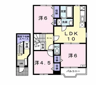 ニューブランパレスⅡ【2階】の間取り
