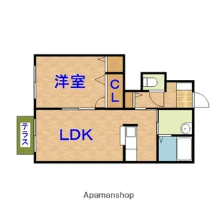 ラビアンローズ【1階】の間取り