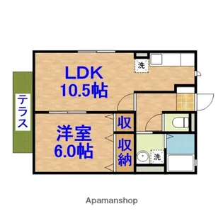 クレドール【102号室】の間取り