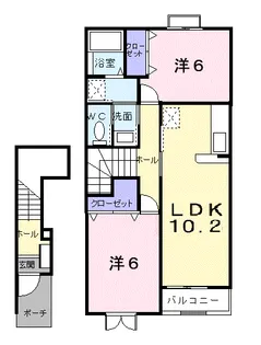 アブニールⅩⅤ【2階】の間取り