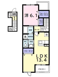 ジャックパレスC【2階】の間取り