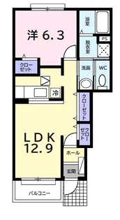 エスポワール Ⅰ【1階】の間取り