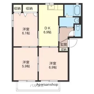 クレスト【2階】の間取り