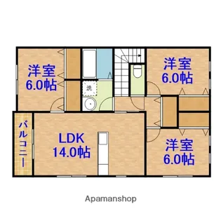 スカイタウン中西【2階】の間取り