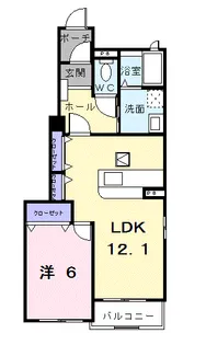 サニーレジデンスA【1階】の間取り