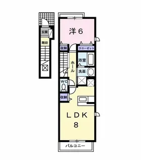 サンクレスト長清水【201号室】の間取り